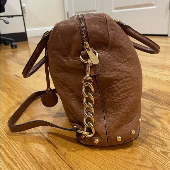 Michael Kors Gold Studded Satchel Handbag - Picture 6 of 13